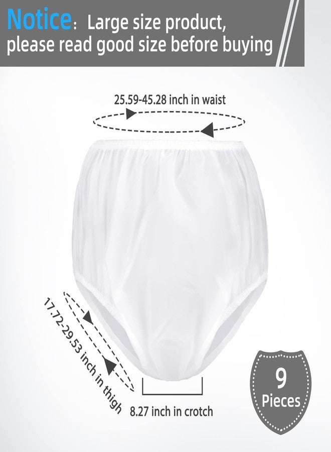 هوليري قطع من السراويل الداخلية المقاومة للماء لسلس البول، سراويل بلاستيكية مانعة للتسرب، غطاء حفاضات للبالغين (مقاس كبير، شفاف) - Image 2